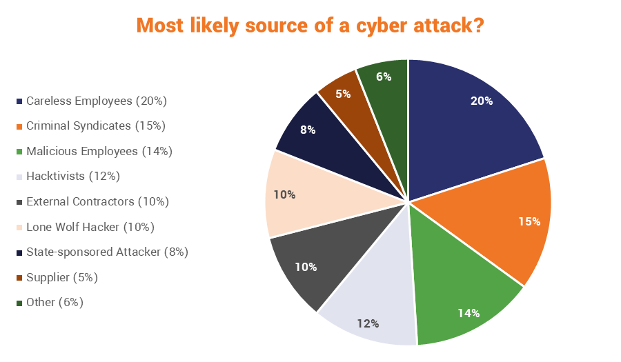 Who is the likeliest perpetrator of a cyber attack?