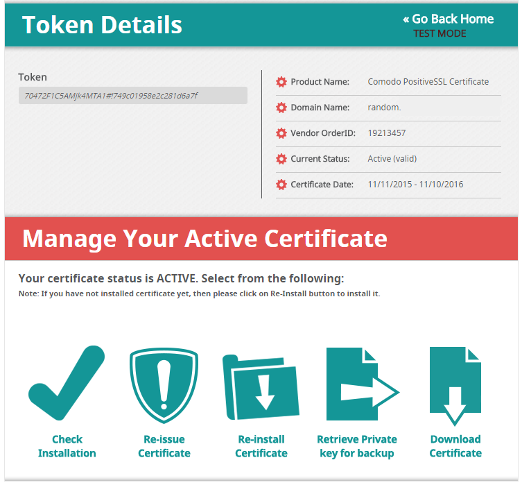Manage SSL Certificate