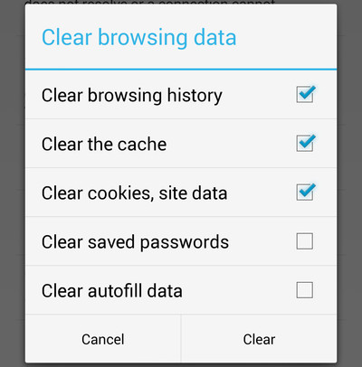 Chrome Clear History