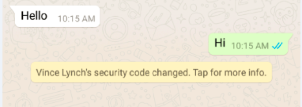 turn on whatsapp security settings, whatsapp