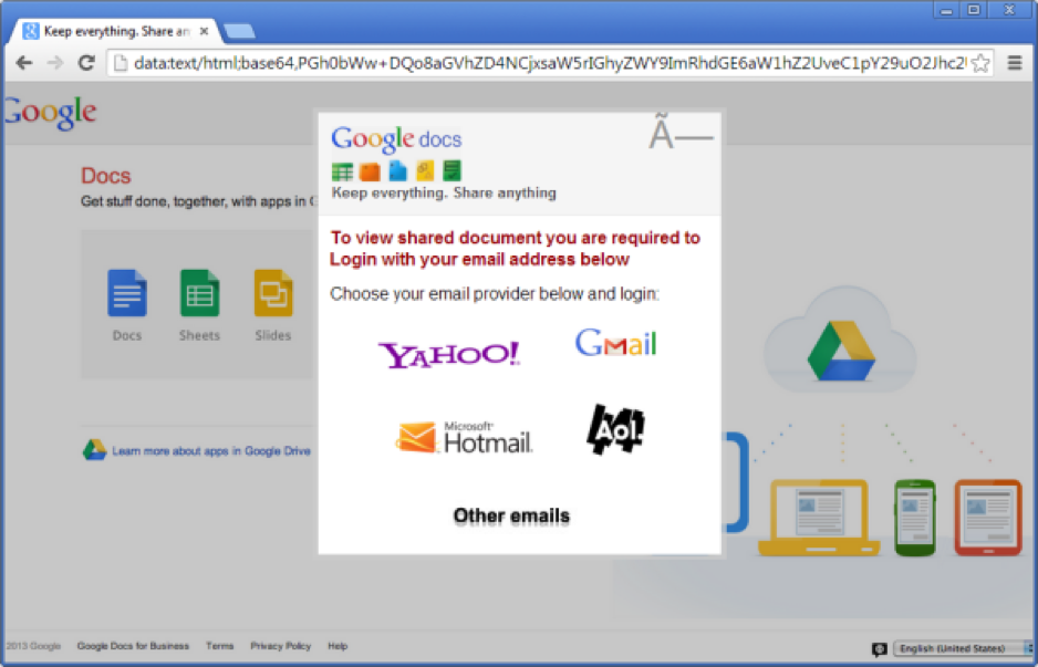 data url phishing