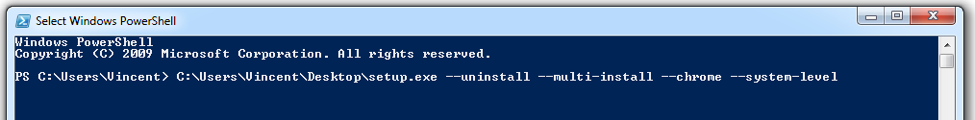 Execute Command in Powershell