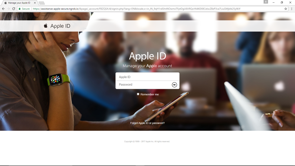 Apple HTTPS Phishing Website