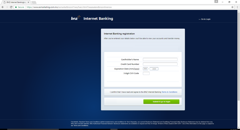 BNZ Login HTTPS Phishing Website