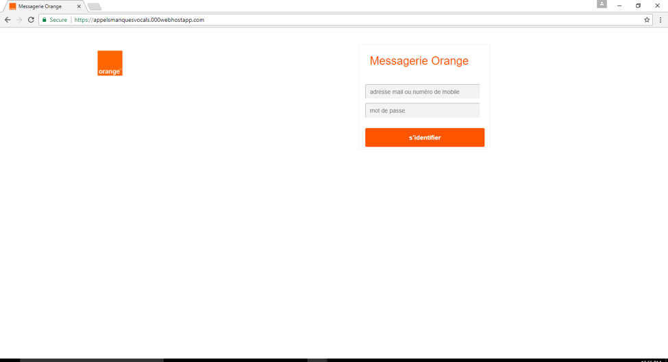 Orange Login HTTPS Phishing Website