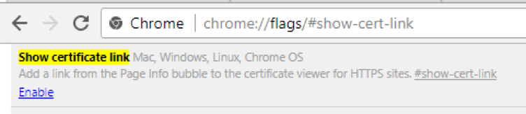 Chrome 60 Flag Certificate Viewer