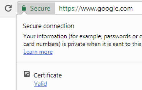 Google Chrome 60 Certificate Viewer