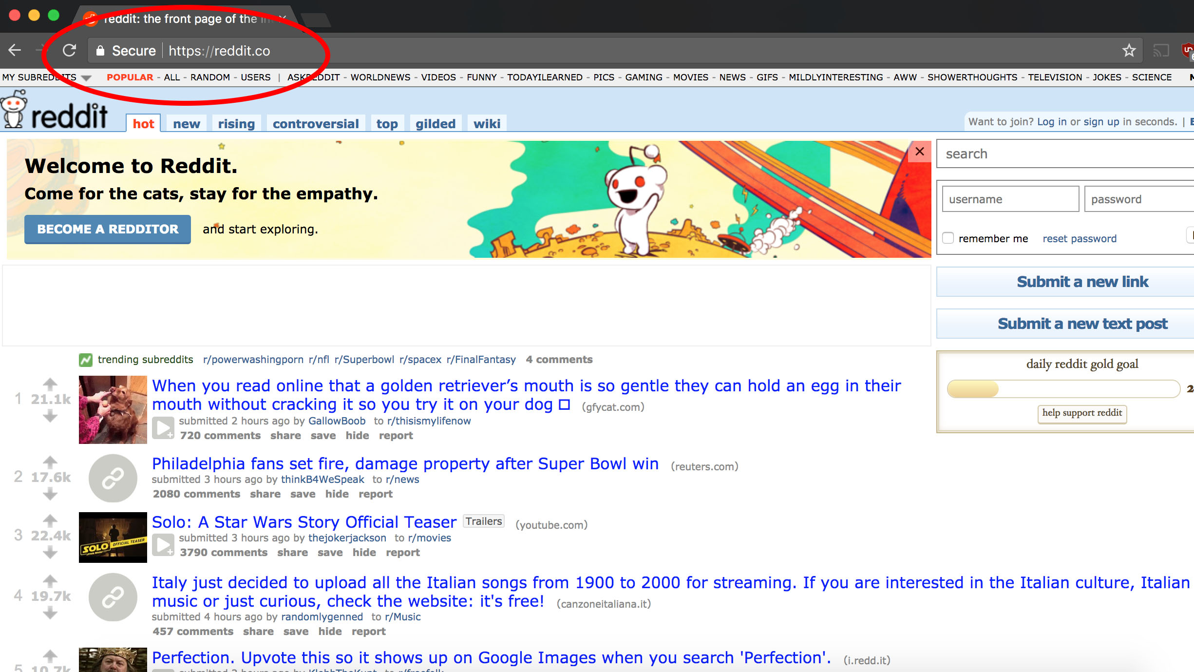 reddit clone phishing users with an assist from Google