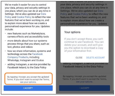 Facebook take-it-or-leave-it GDPR notice