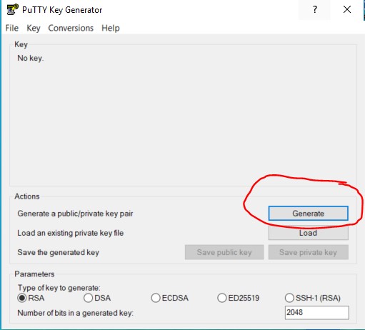 PuTTY Key Generator