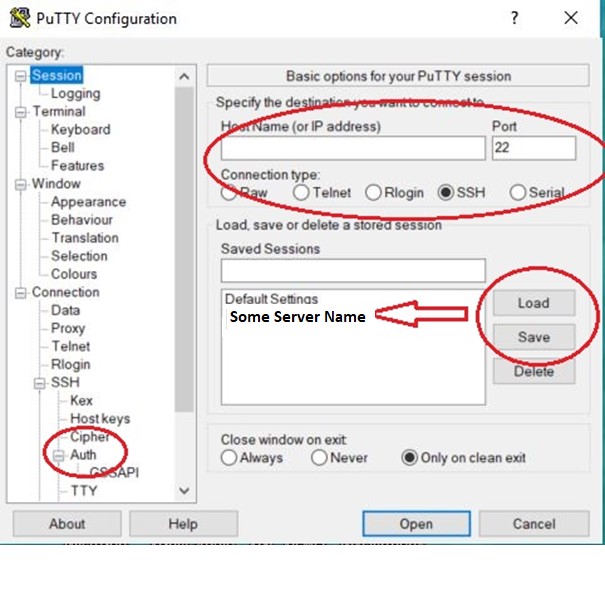 PuTTY Configuration