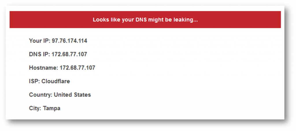 You have a DNS leak!