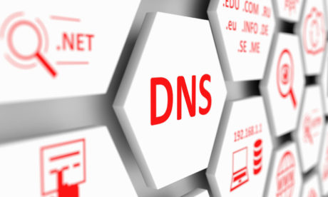 Graphic of a DNS collage: Firefox requires DNS over HTTPS for all US users
