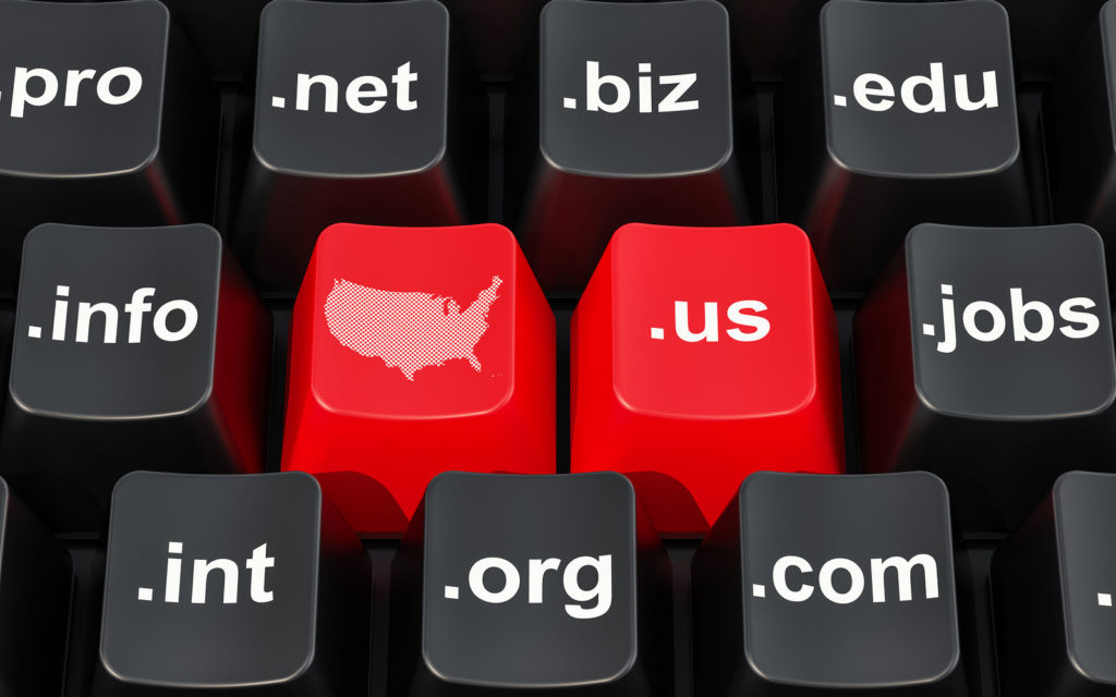Graphic: Keyboard illustration of domain name locks for TLDs