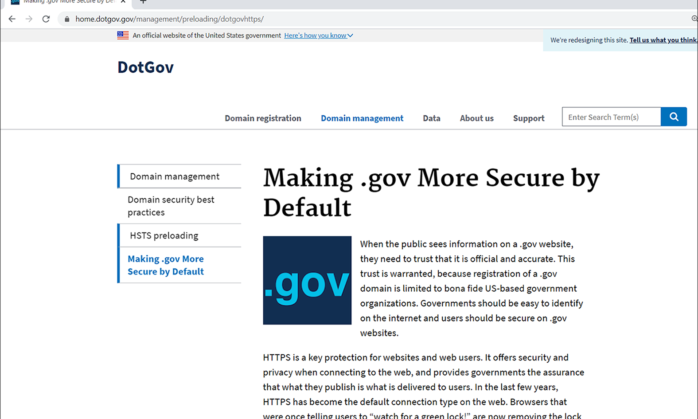 New .Gov Domains to Force HTTPS: HSTS Preloading Will Be Enabled Starting Sept. 1