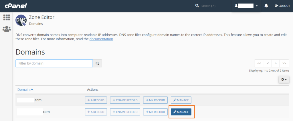 A cPanel screenshot showcasing athe third step in the CAA record creation process