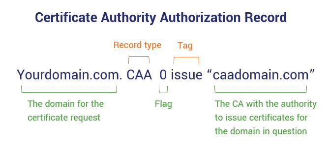 An illustrative breakdown of a CAA record