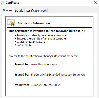 SSL certificate