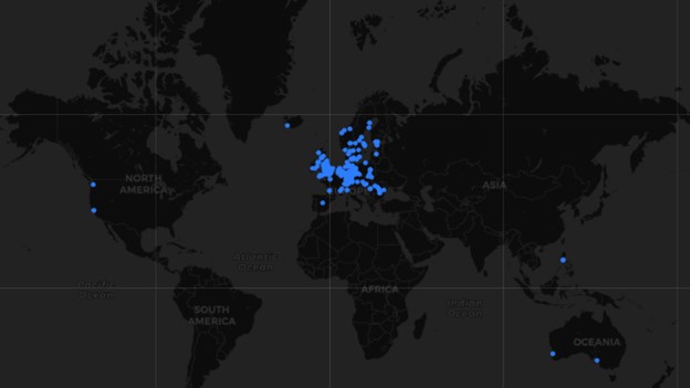 Smarter Brand IoT Coffee Maker User Map