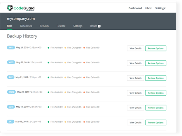 OWASP Top 10 CodeGuard Backup