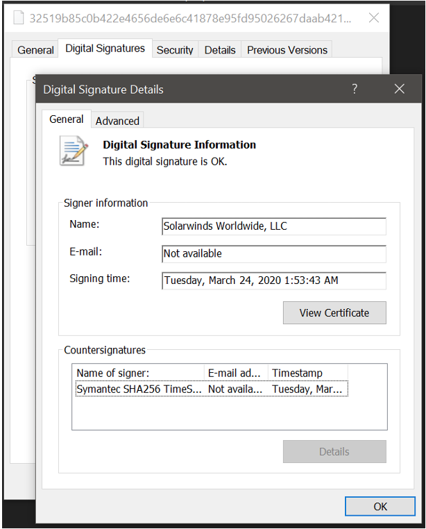 SolarWinds Signed Software Update