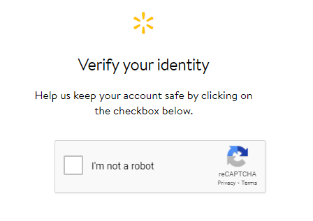 Walmart Anti-Bot Measure