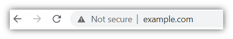 not secure warning in Google Chrome