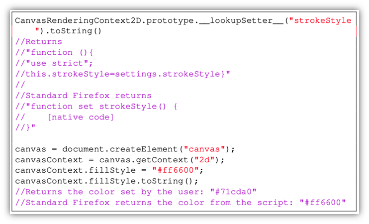 A screenshot of code strings for comparison