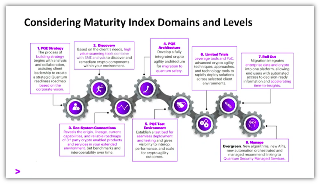 A screenshot from an Accenture slideshow that shows eight index domains and levels, as presented by Tom Patterson