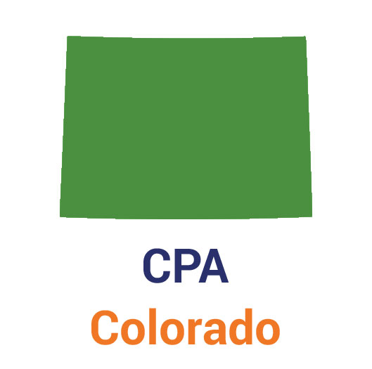 An illustration of the state of Colorado that lists the CPA law
