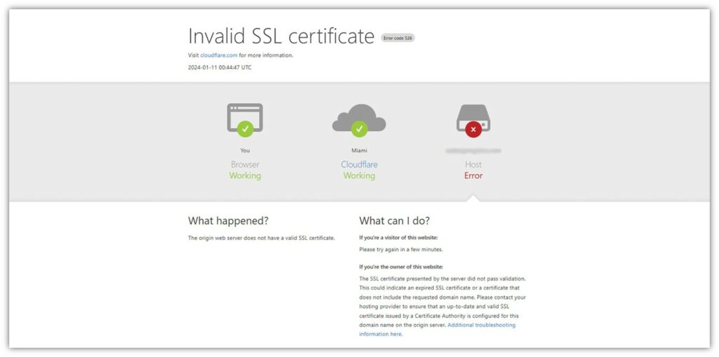 How do I make my website secure graphic: invalid SSL certificate warning