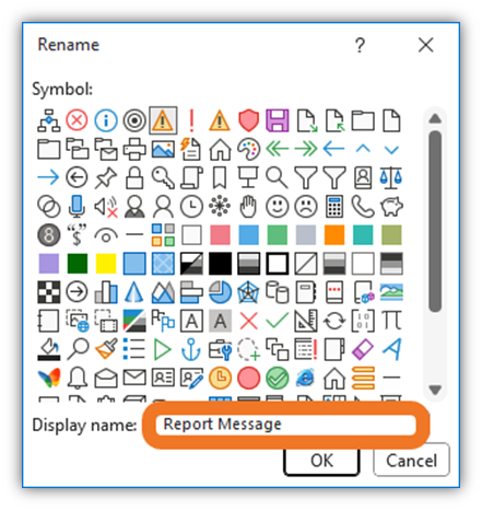 Renaming a new group in Outlook