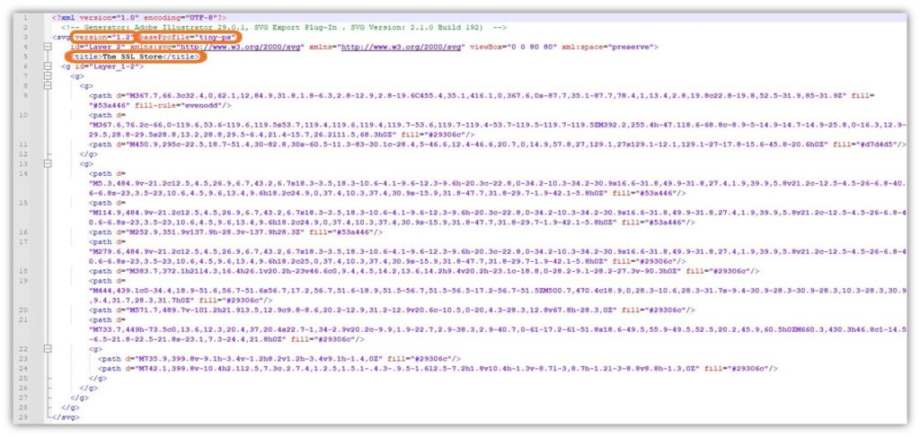 An example of the code modifications you'll want to make your logo BIMI compliant.