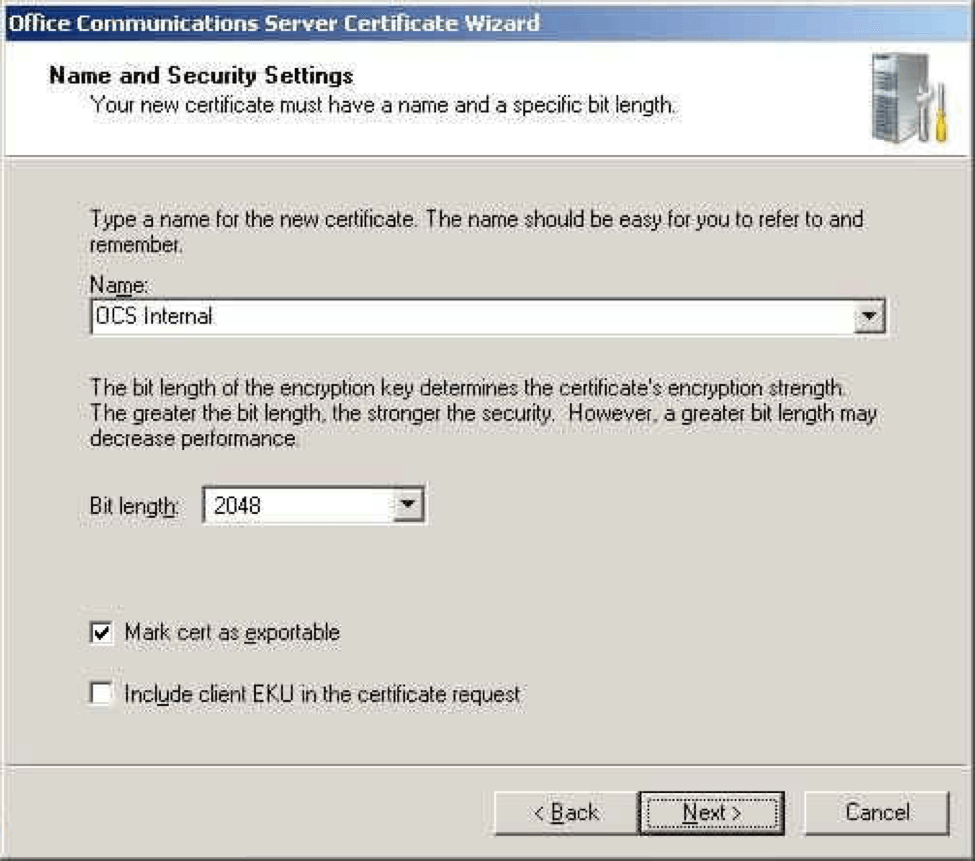 Office communications Server 2007. Certificate of Wizard. Names for OCS. OCS документы.