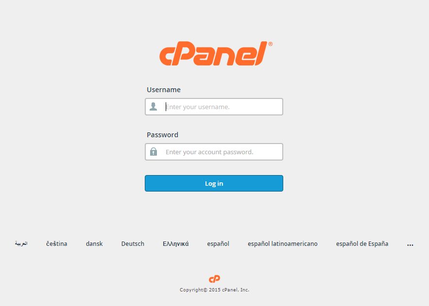 cPanel Step2