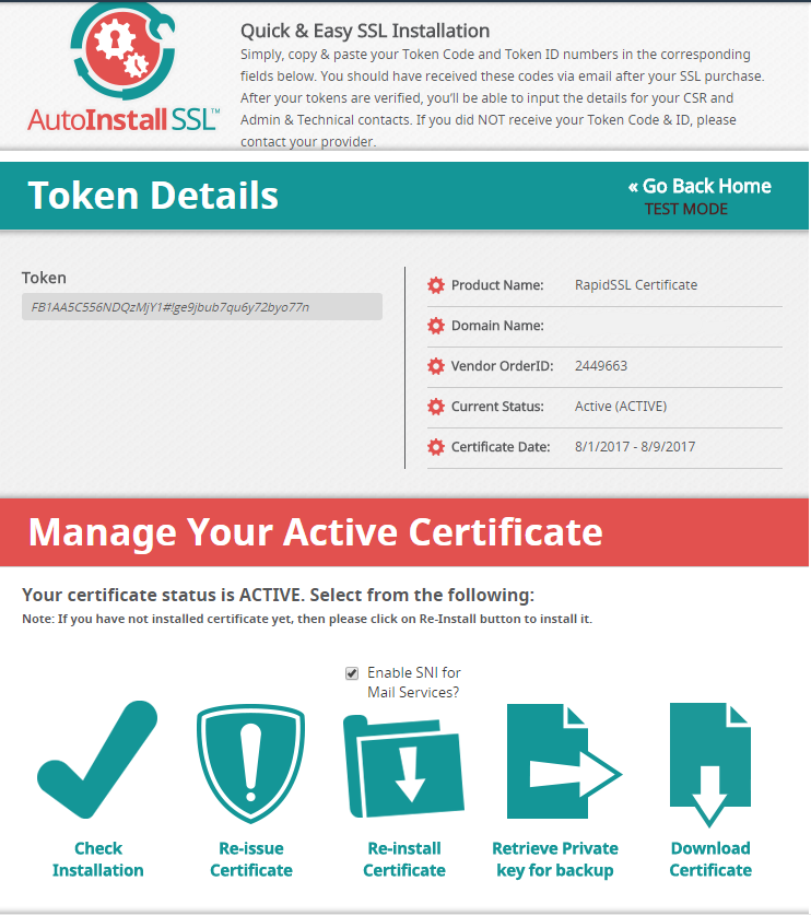 Managing Active Certificate