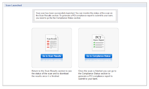 Graphic: PCI internal vulnerability scan window